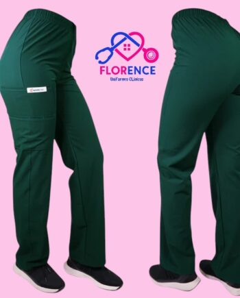 Pantalon antifluido recto hombre verde botella