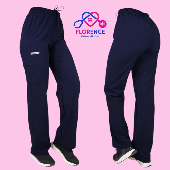 Pantalon antifluido recto hombre azul marino