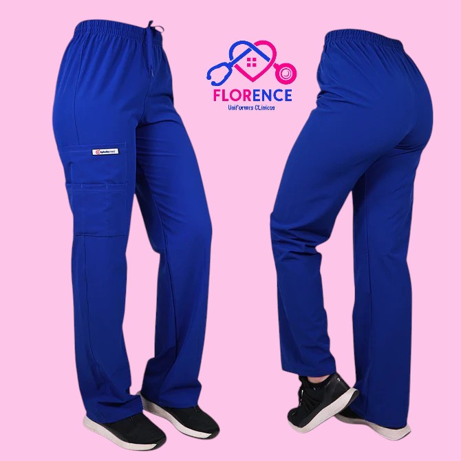 Pantalon antifluido recto hombre azul rey (unisex)