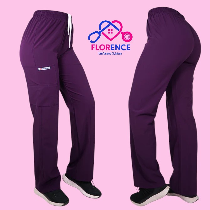 Pantalon antifluido recto hombre morado (unisex)