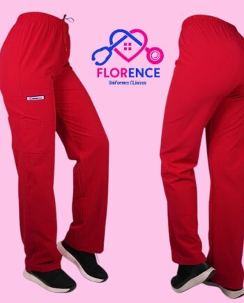 Pantalon antifluido recto hombre rojo