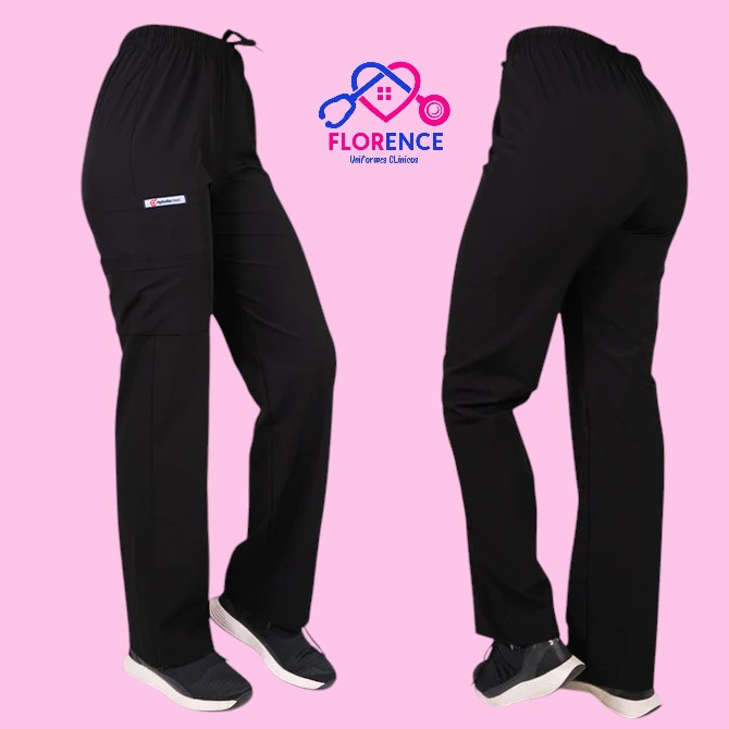 Pantalon antifluido recto hombre negro (unisex)