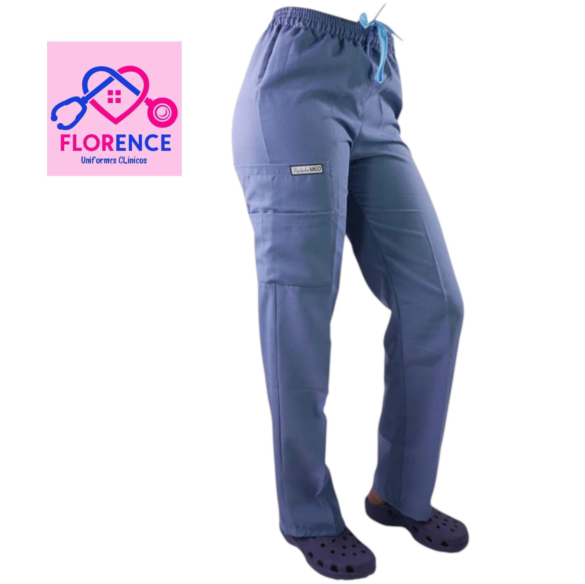 Pantalon tela poplin celeste-812