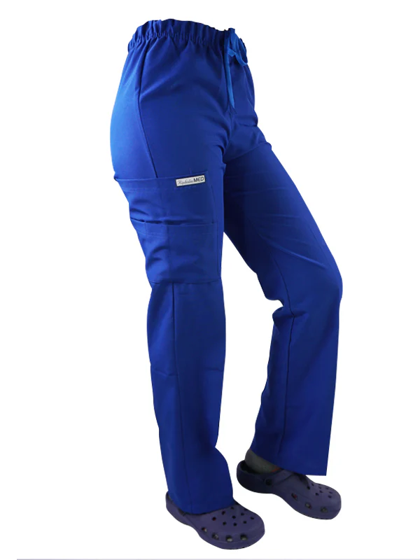 Pantalon tela poplin azul rey-814