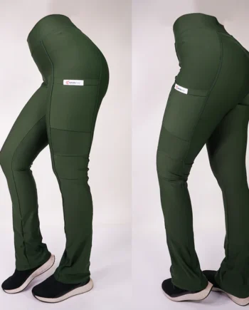 Pantalon clinico extra elasticado verde botella