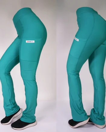 Pantalon clinico extra elasticado spandex verde esmeralda
