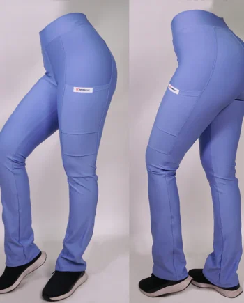 Pantalon clinico extra elasticado spandex celeste