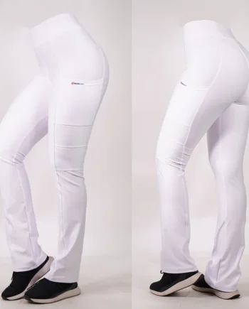 Pantalon clinico extra elasticado spandex blanco