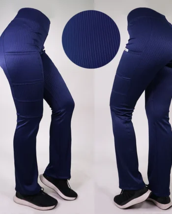 Pantalon rib color azul marino