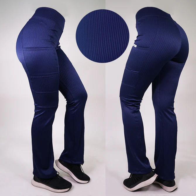 Pantalon rib color azul marino