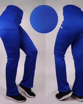 Pantalon rib color azul rey