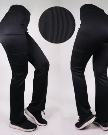 Pantalon rib color negro