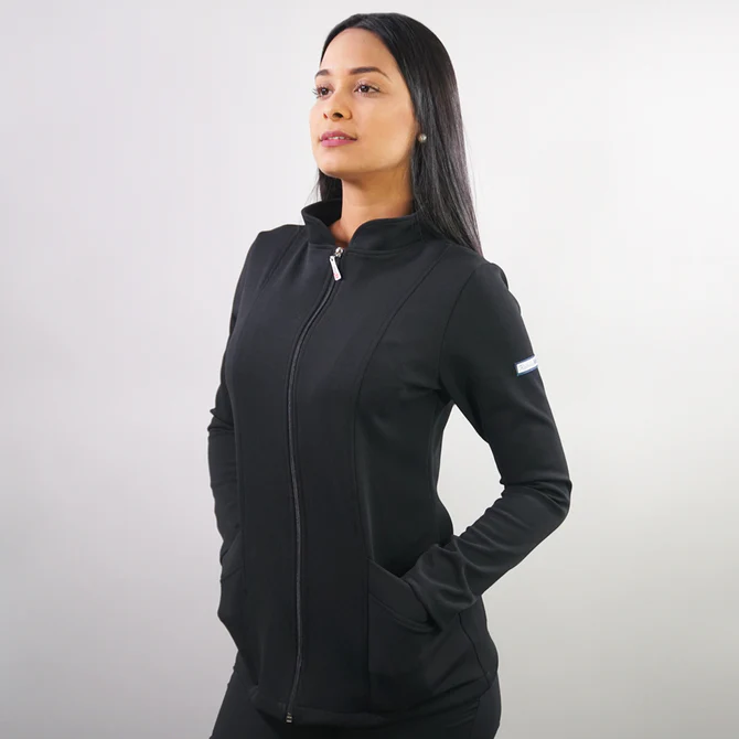 Polerón clínico spandex negro 907