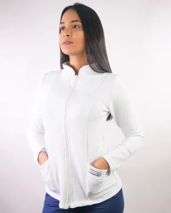Polerón clínico spandex blanco 910