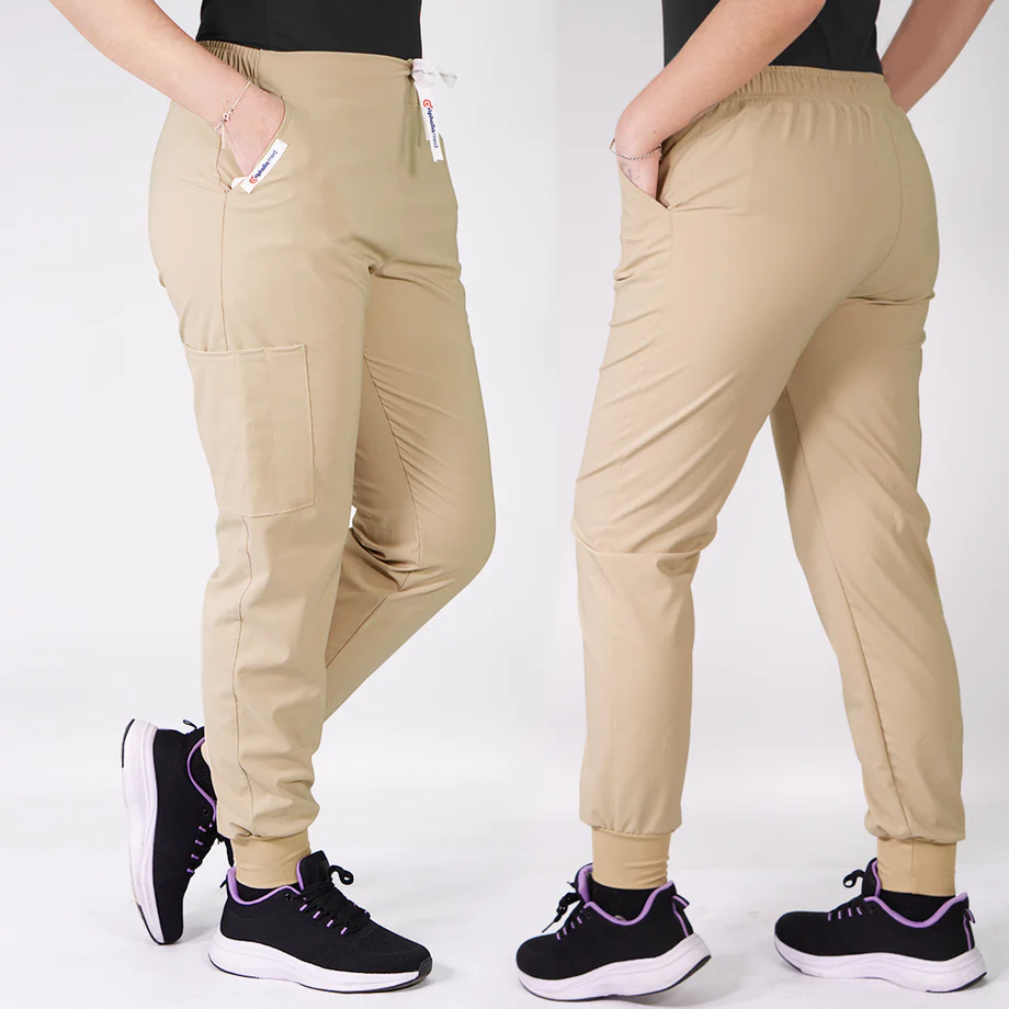 Jogger antifluidos beige