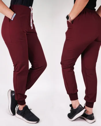 Jogger antifluidos burdeo