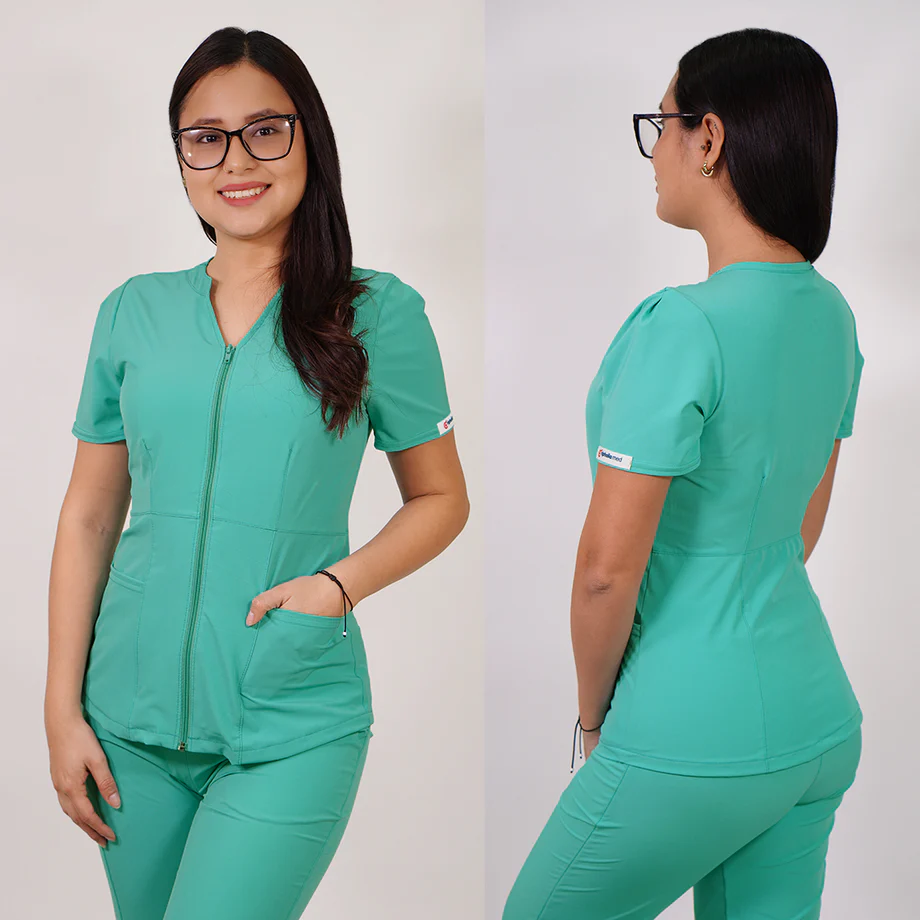 Delantal antifluido azalea verde pastel-17