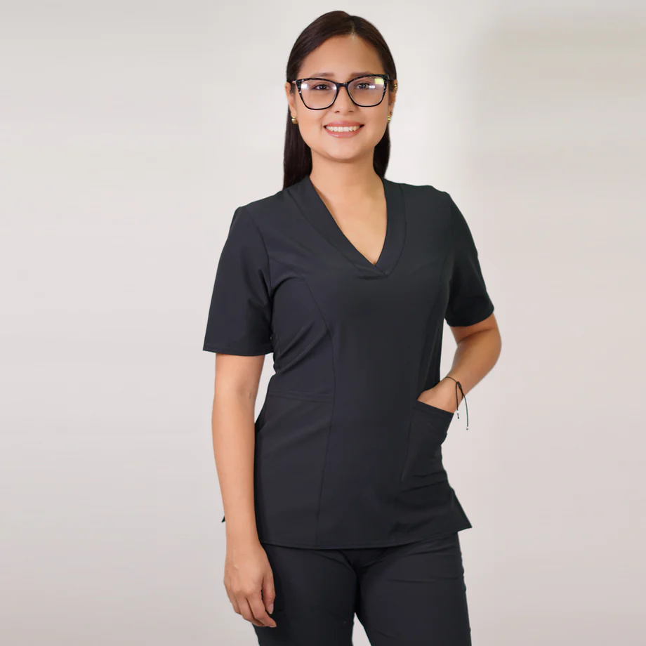 Delantal antifluido mujer gris oscuro-10