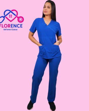 Conjunto antifluidos azul rey-pantalon recto