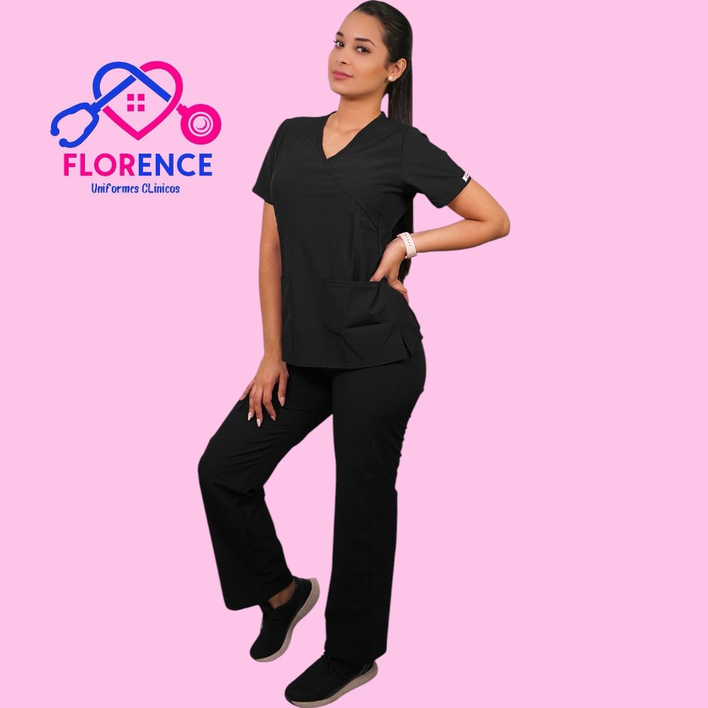 Conjunto antifluidos negro-pantalon recto