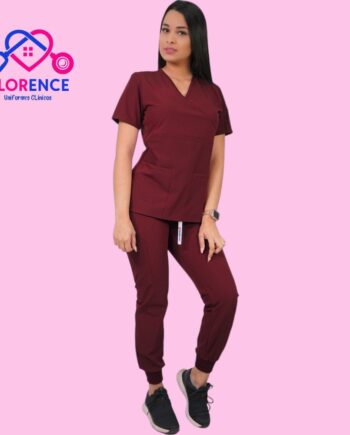 Conjunto antifluidos burdeo con jogger