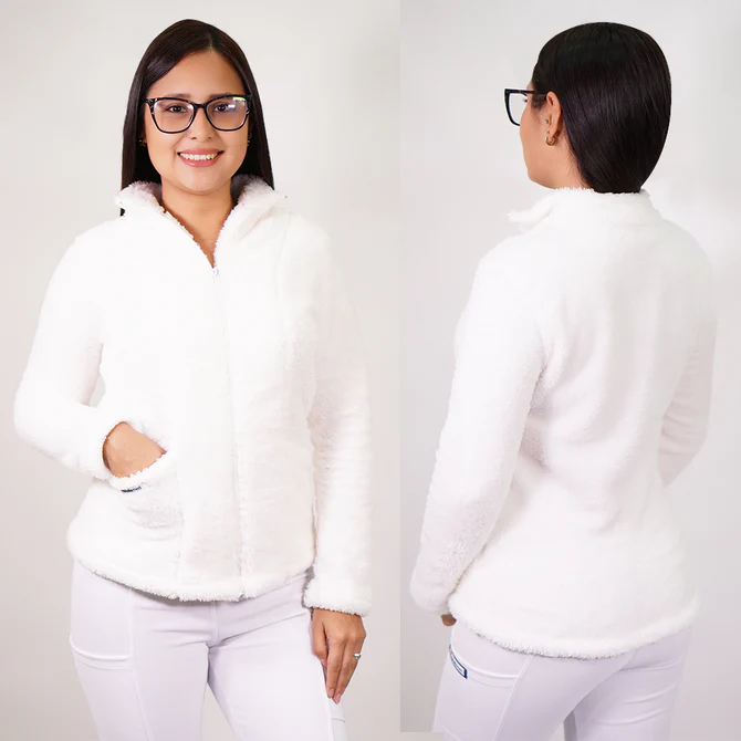 Polerón corderito blanco