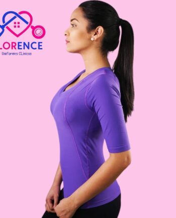 Primera capa clinica manga 3/4 morado 300-4