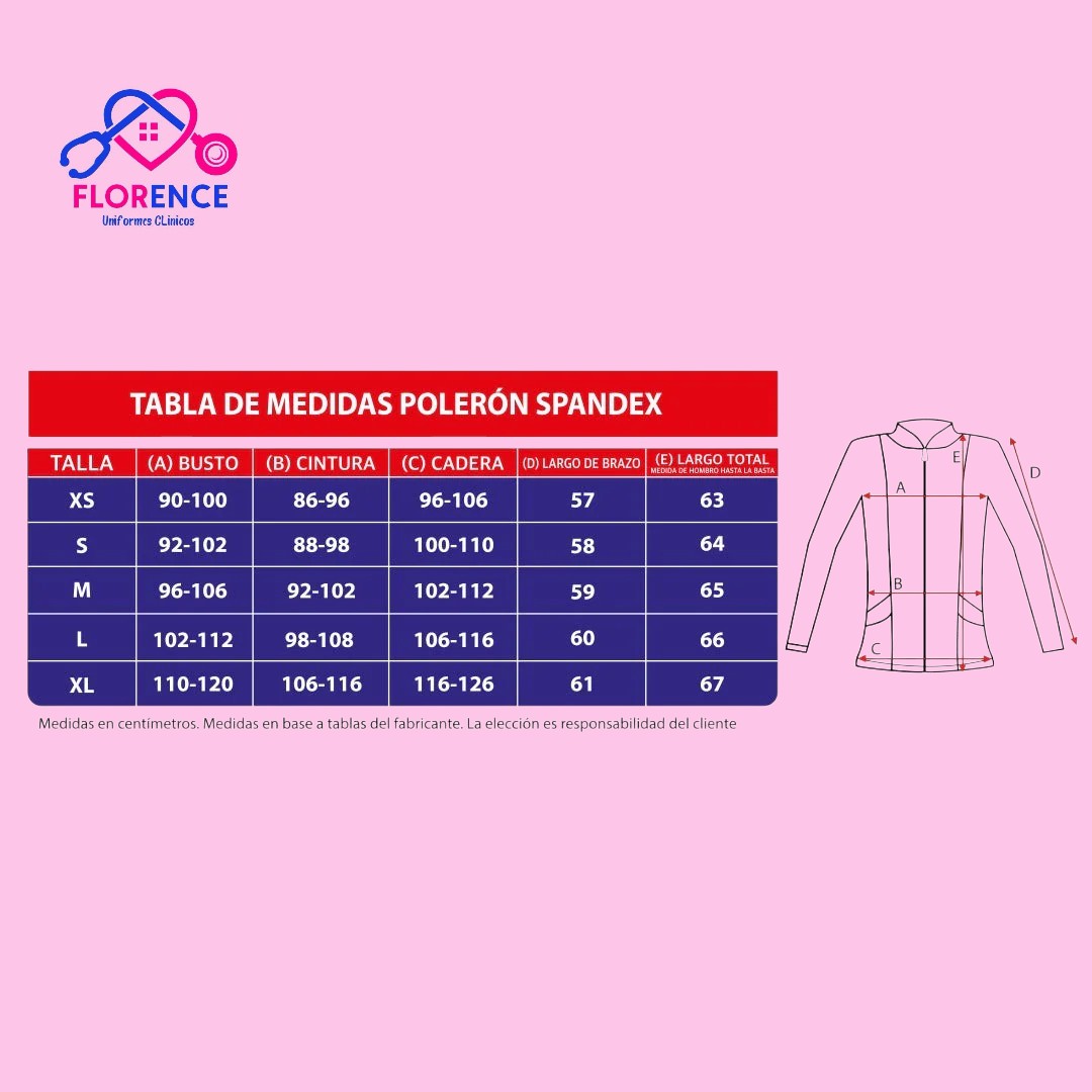 Polerón clínico spandex burdeo