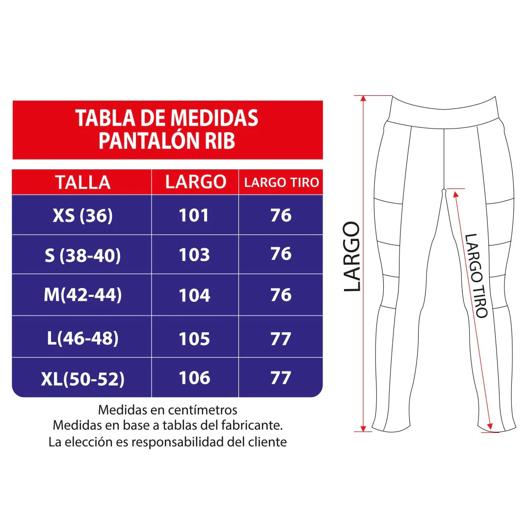 Pantalon rib color celeste