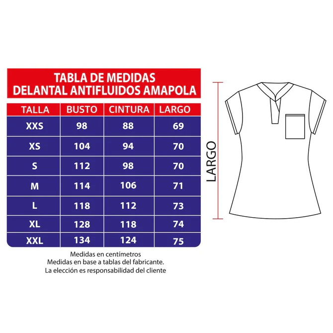 Delantal antifluido modelo amapola amarillo-21