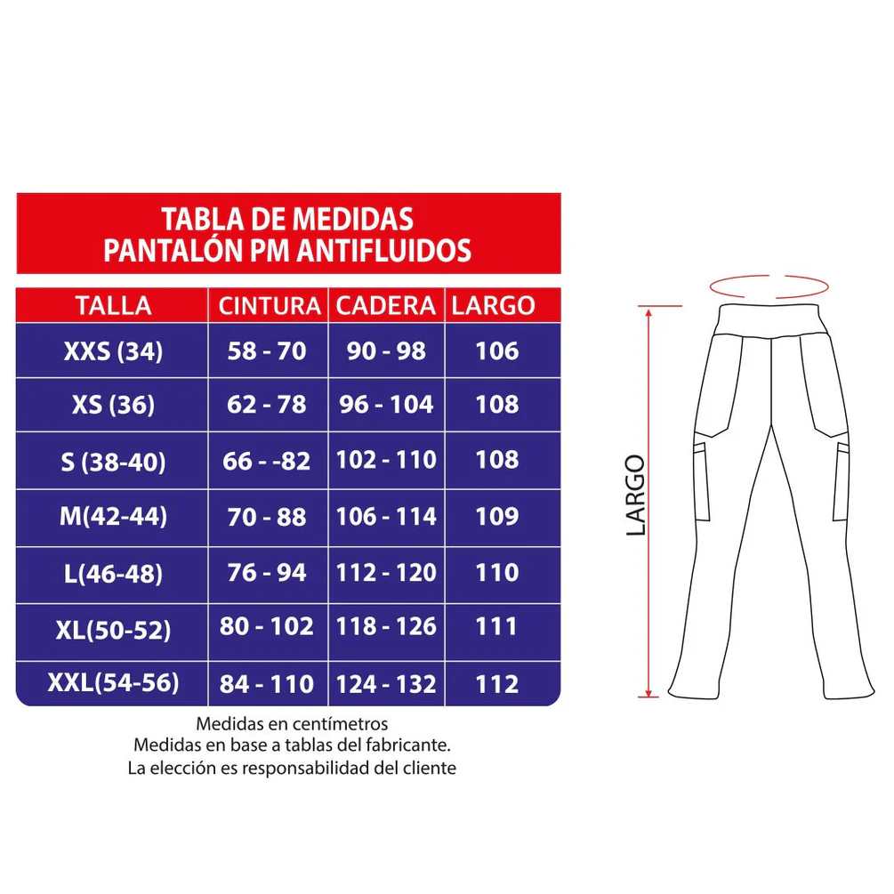 Pantalon antifluido medical fuscia pm