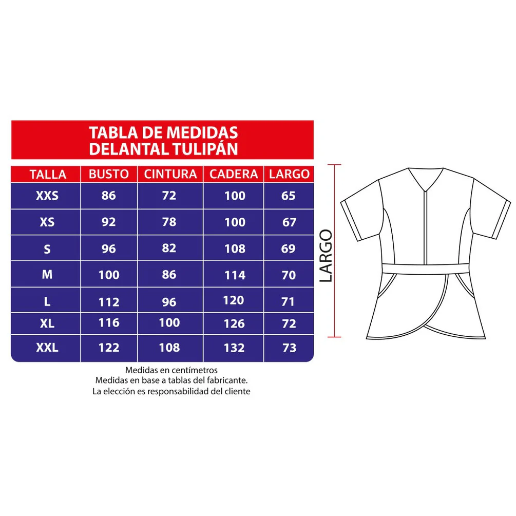 Delantal antifluido modelo tulipan fuscia-13