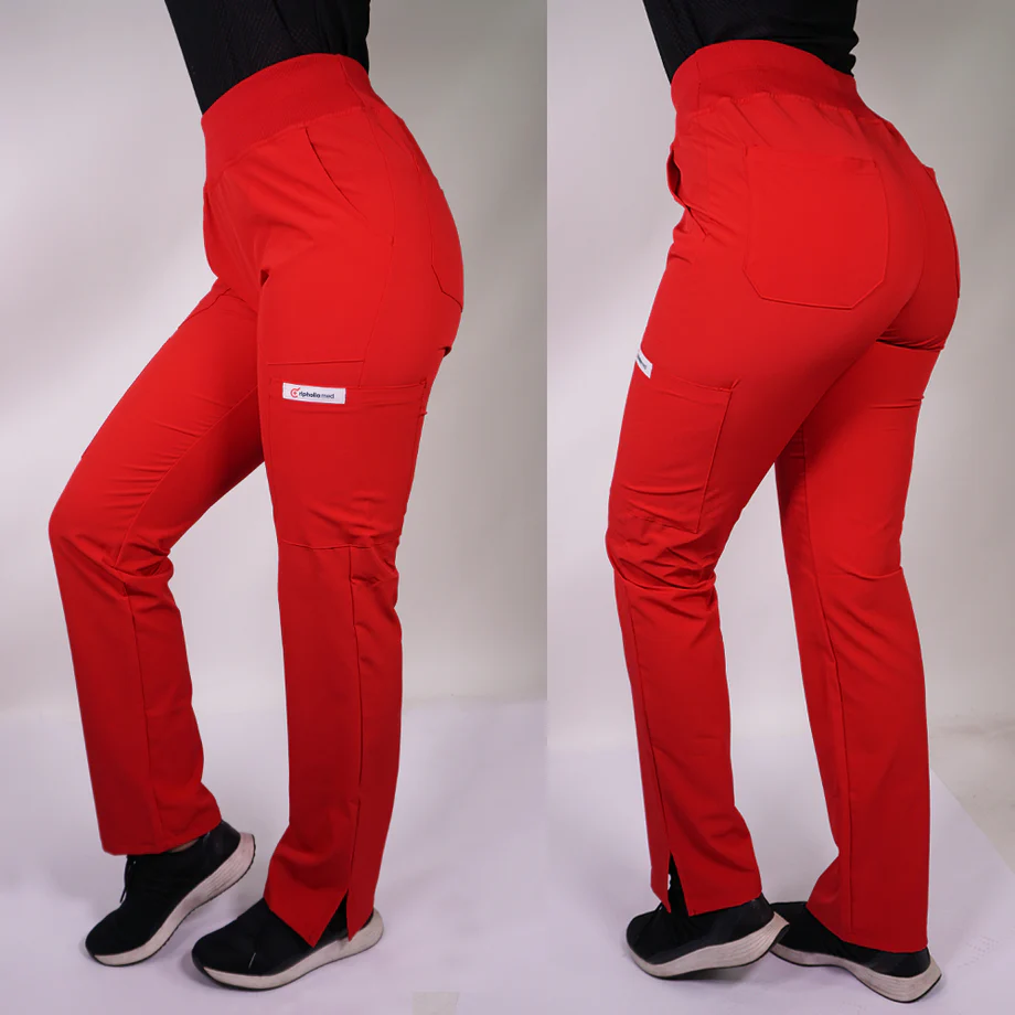 Pantalon antifluido medical rojo pm