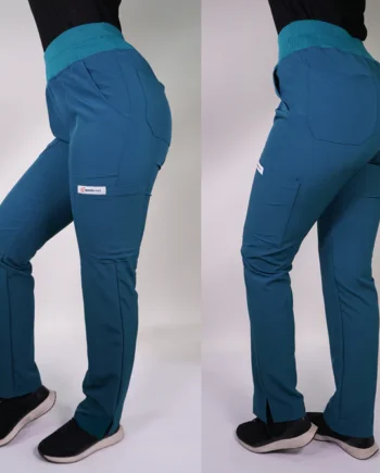 Pantalon antifluido medical verde petroleo pm