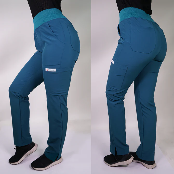 Pantalon antifluido medical verde petroleo pm