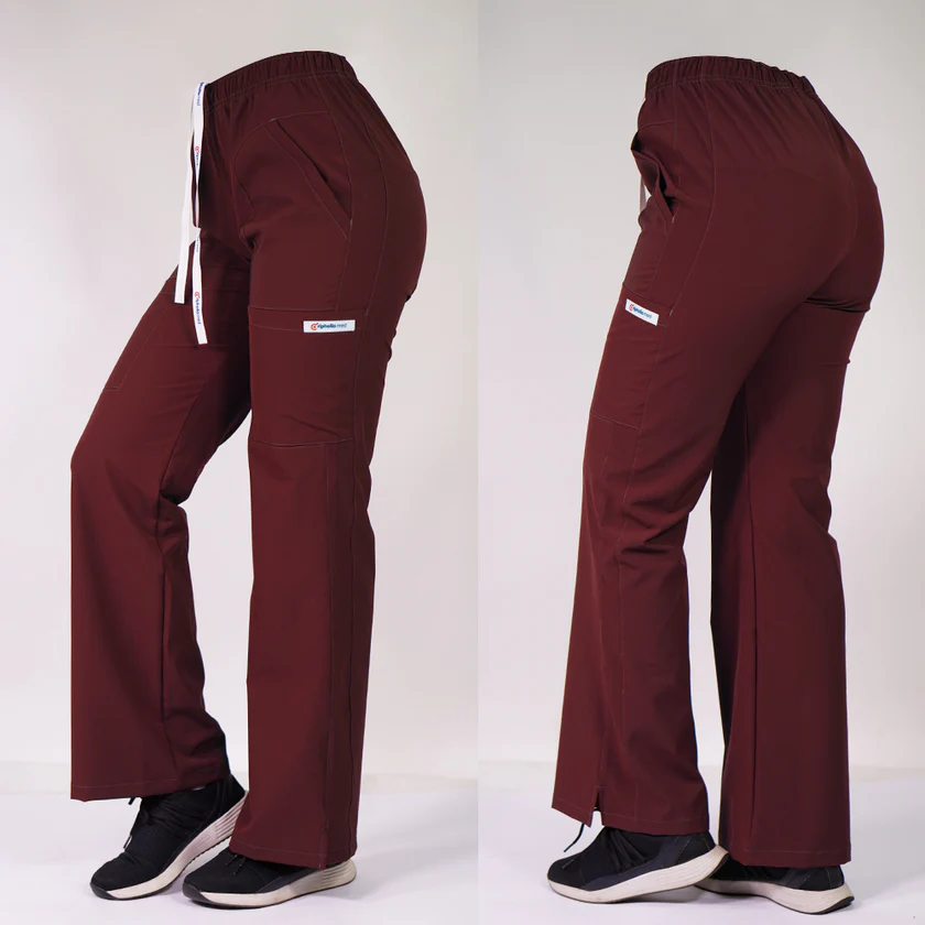 Pantalon antifluido modelo roma, burdeo