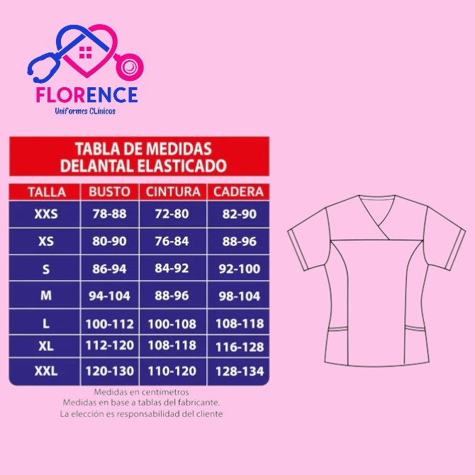 Delantal mujer tela elasticado estampado 101-3