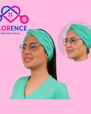 Turbante clinico verde pastel spandex tbt-22