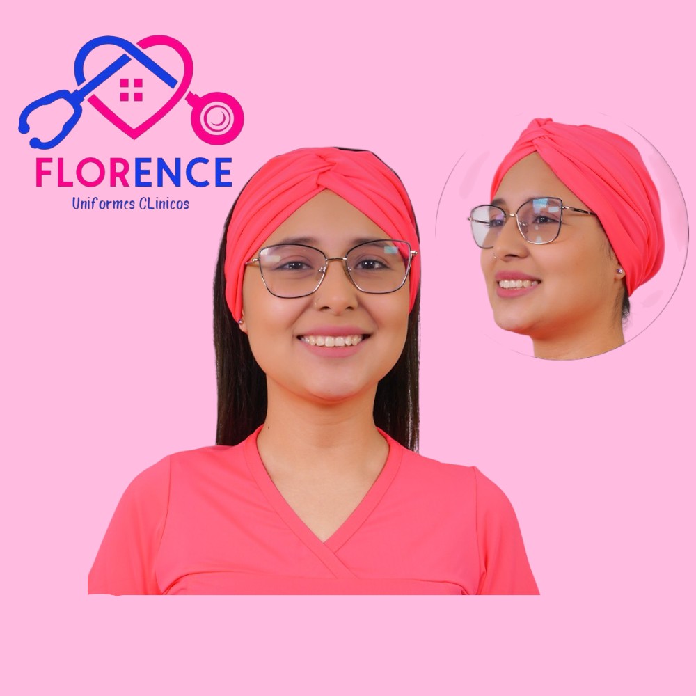 Turbante clinico fucsia spandex tbt-23