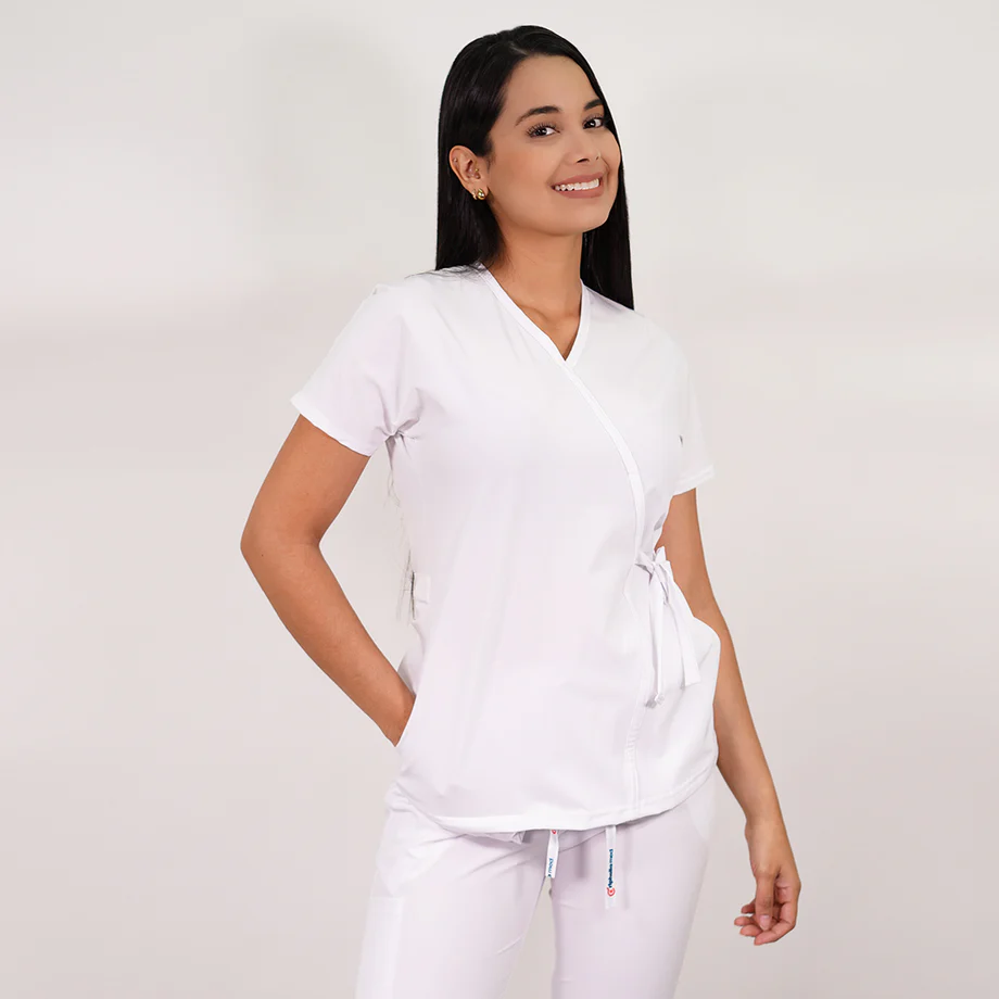 Delantal antifluido modelo azucena blanco-7