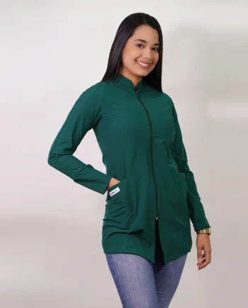 Bata clínica antifluidos verde