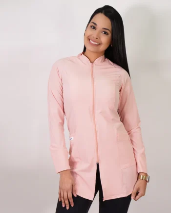 Bata clínica antifluidos rosa pastel-16