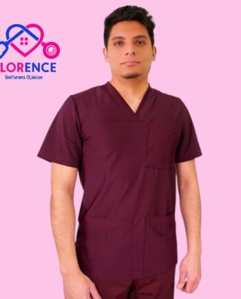 Delantal elasticado hombre burdeo
