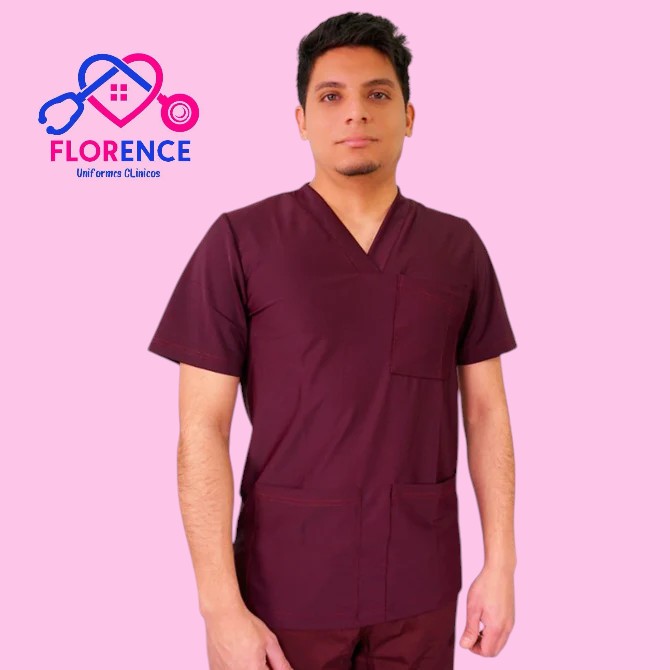 Delantal elasticado hombre burdeo