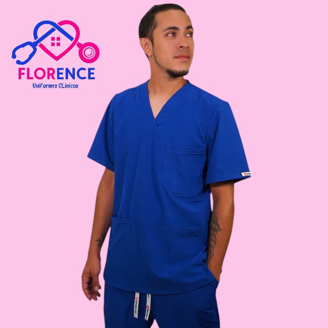 Delantal antifluido hombre azul rey