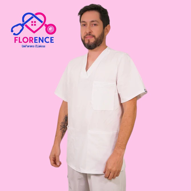 Delantal antifluido hombre blanco