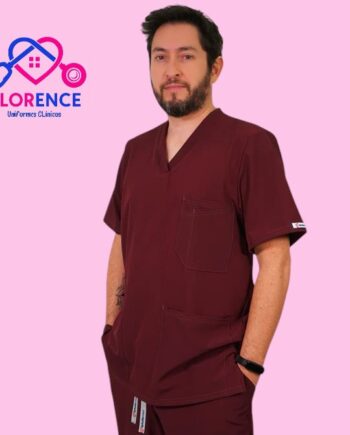 Delantal antifluido hombre burdeo