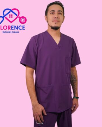 Delantal antifluido hombre morado