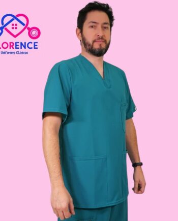 Delantal antifluido hombre verde turquesa