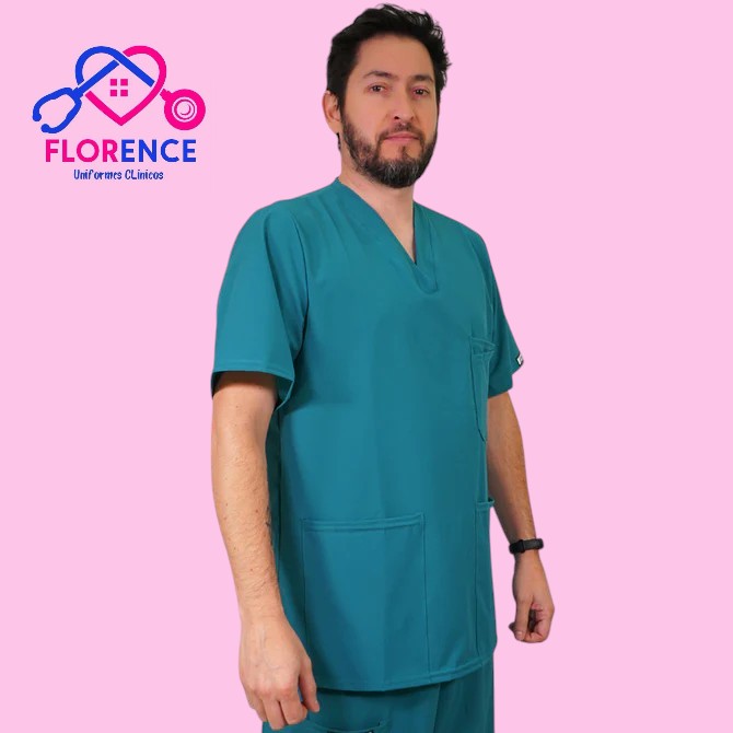 Delantal antifluido hombre verde turquesa
